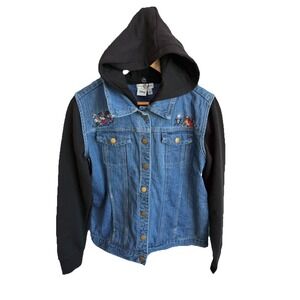 Disney BRADFORD EXCHANGE NIGHTMARE BEFORE CHRISTMAS Denim Hoodie Jacket Large
